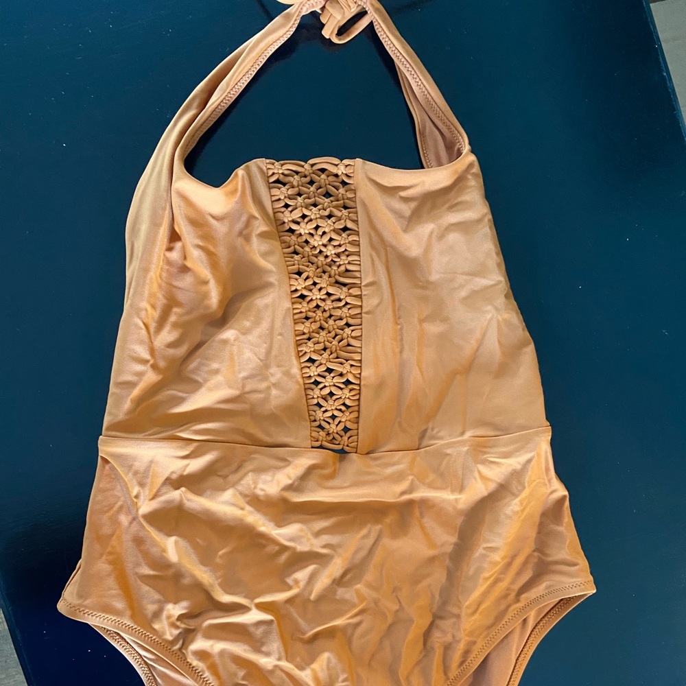 Aerie one piece with macrame detail